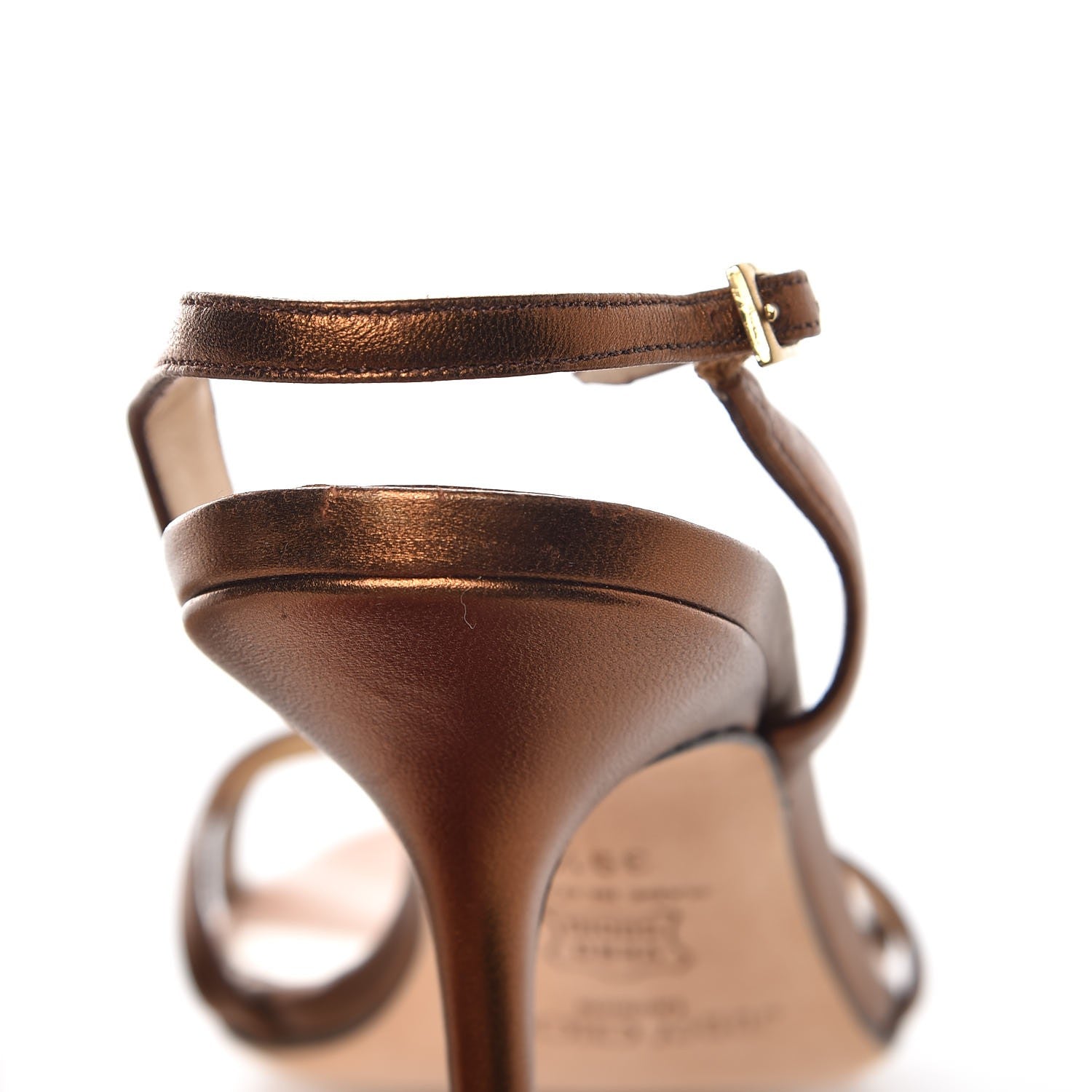 Jimmy Choo Metallic Calfskin India Sandals 39.5 Bronze 10 of 11