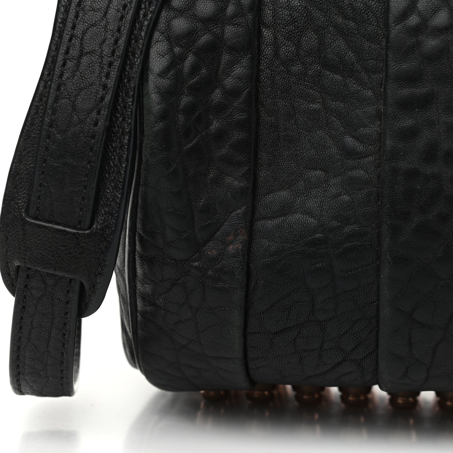 Pebbled Lambskin Rockie Black Rose Gold Hardware