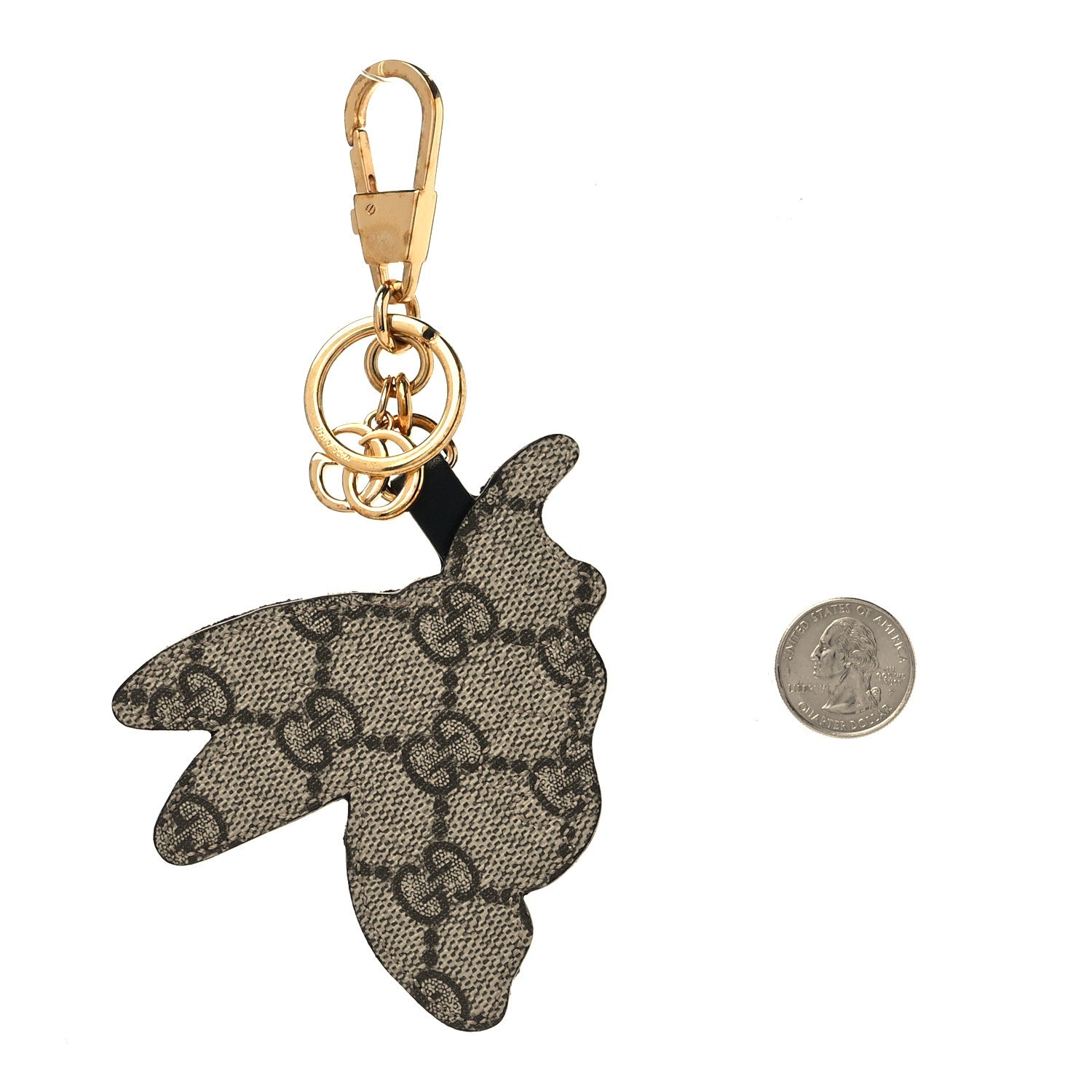 Gucci GG Supreme Monogram Embroidered Bee Bag Charm Key Holder 3 of 3