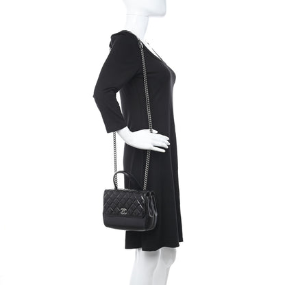 Chanel Glazed Calfskin Pilot Essentials Flap Black 2 of 12