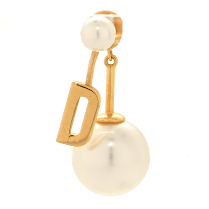 Christian Dior Pearl My ABCDior D Tribale Earring Gold 1 of 5