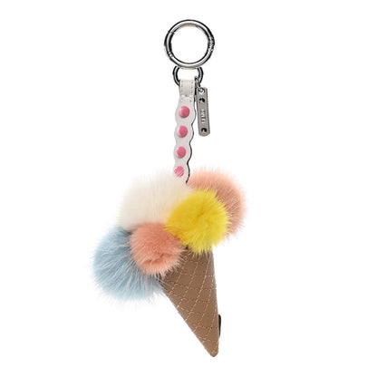Fendi Mink Fur Calfskin Fun Fair Bag Charm Multicolor 1 of 4