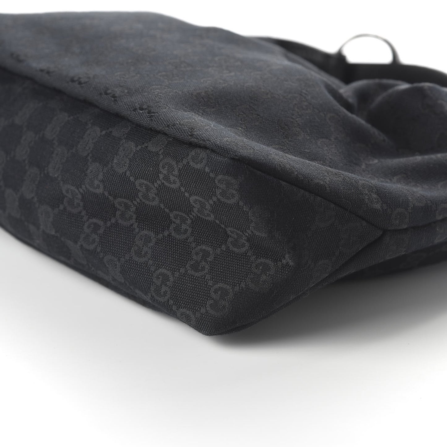 Monogram Medium Horsebit Chain Hobo Black