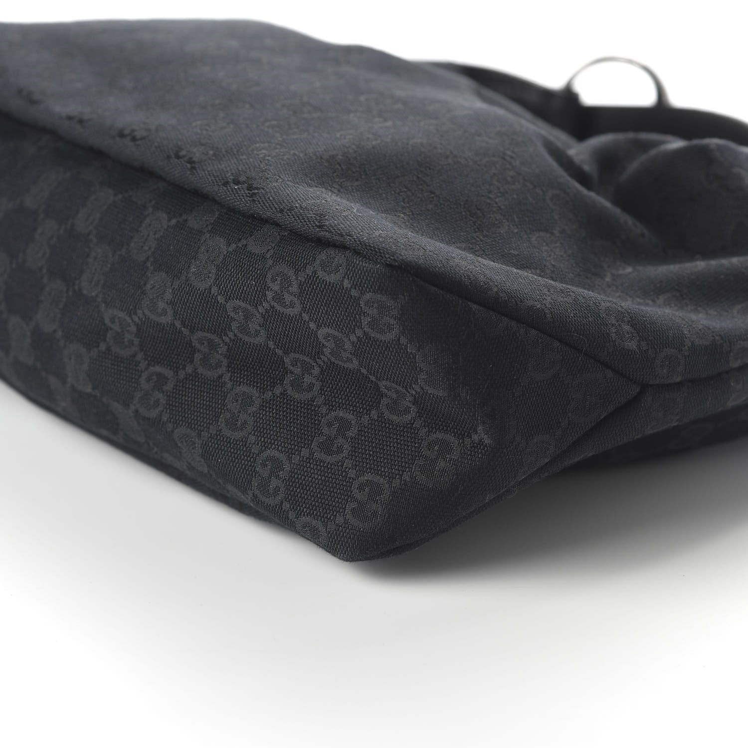Gucci Monogram Medium Horsebit Chain Hobo Black 7 of 10