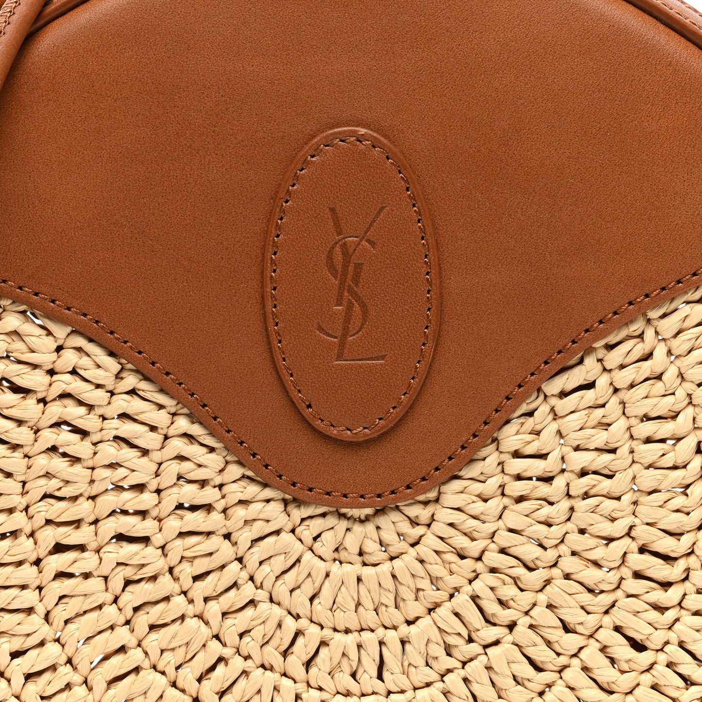 Raffia Round Camera Bag Beige Naturel