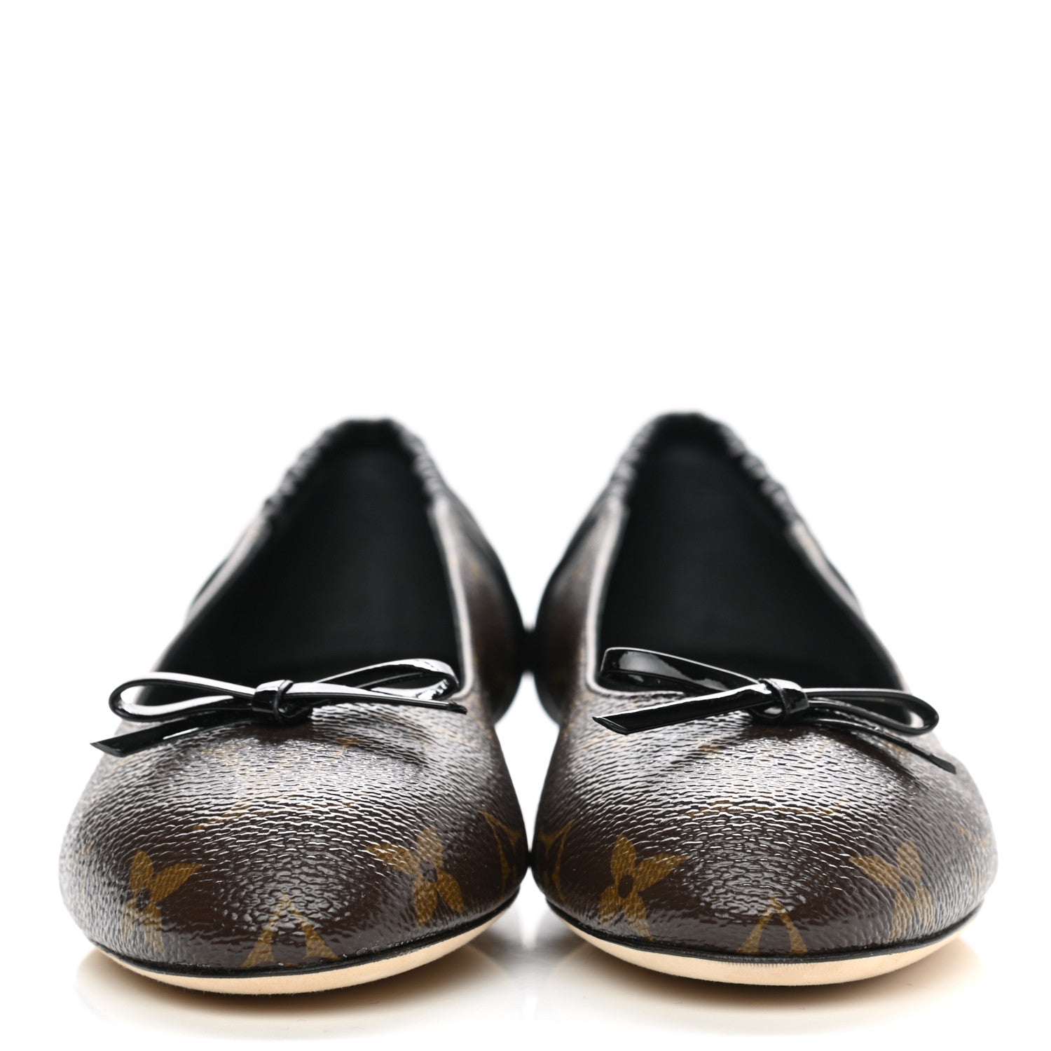 Louis Vuitton Monogram Lambskin Patent Joy Ballerina Flats 35 Black 2 of 8
