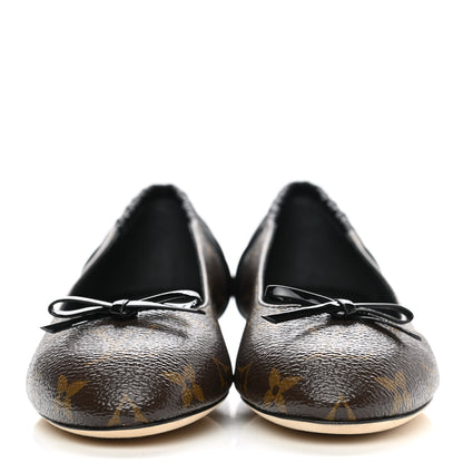 Louis Vuitton Monogram Lambskin Patent Joy Ballerina Flats 35 Black 2 of 8