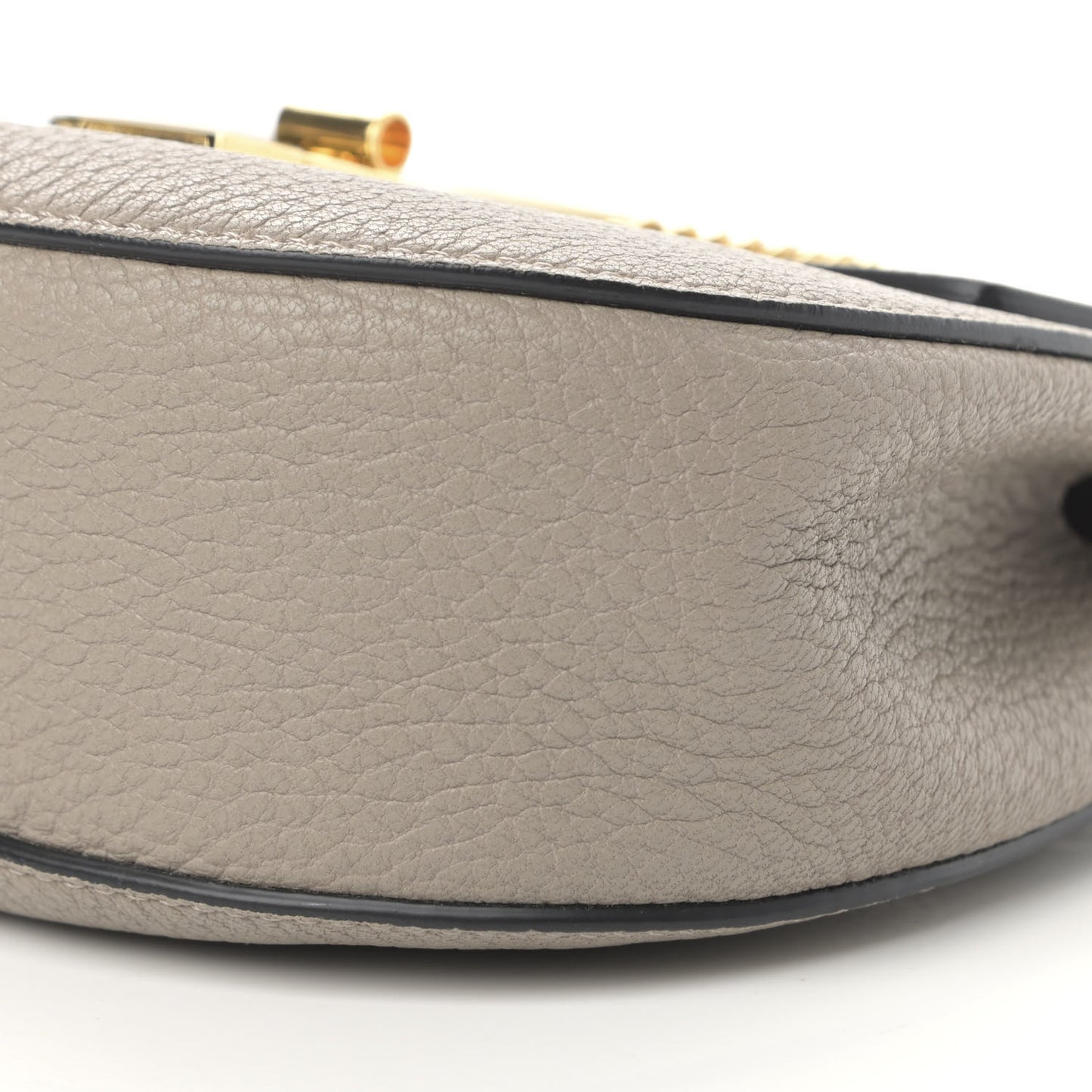 Grained Lambskin Mini Drew Shoulder Bag Motty Grey