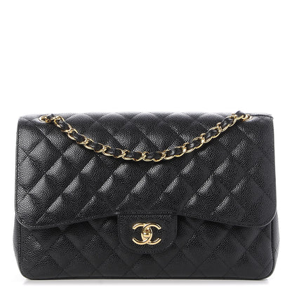 Chanel Caviar Quilted Jumbo Double Flap Black 1 of 8