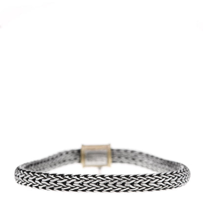 John Hardy Sterling Silver 18K Yellow Gold 6mm Classic Chain Bracelet 3 of 4