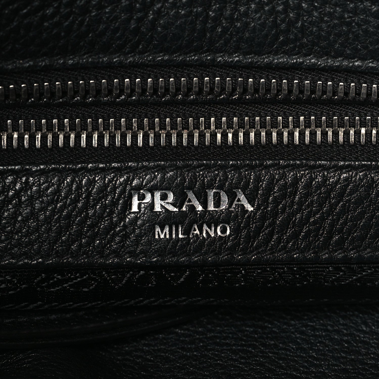 Prada Vitello Phenix Logo Hobo Black 6 of 8