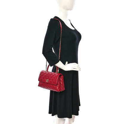 Chanel Caviar Quilted Mini Coco Handle Flap Dark Pink 2 of 9