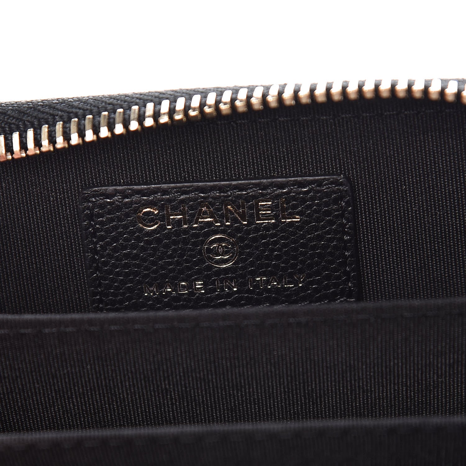 Chanel Caviar Camellia Embossed Zip Coin Purse Black 6 of 7