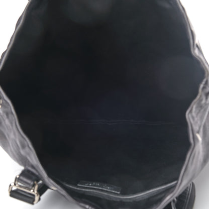 Saint Laurent Calfskin Studded Drawstring Tote Black 4 of 7