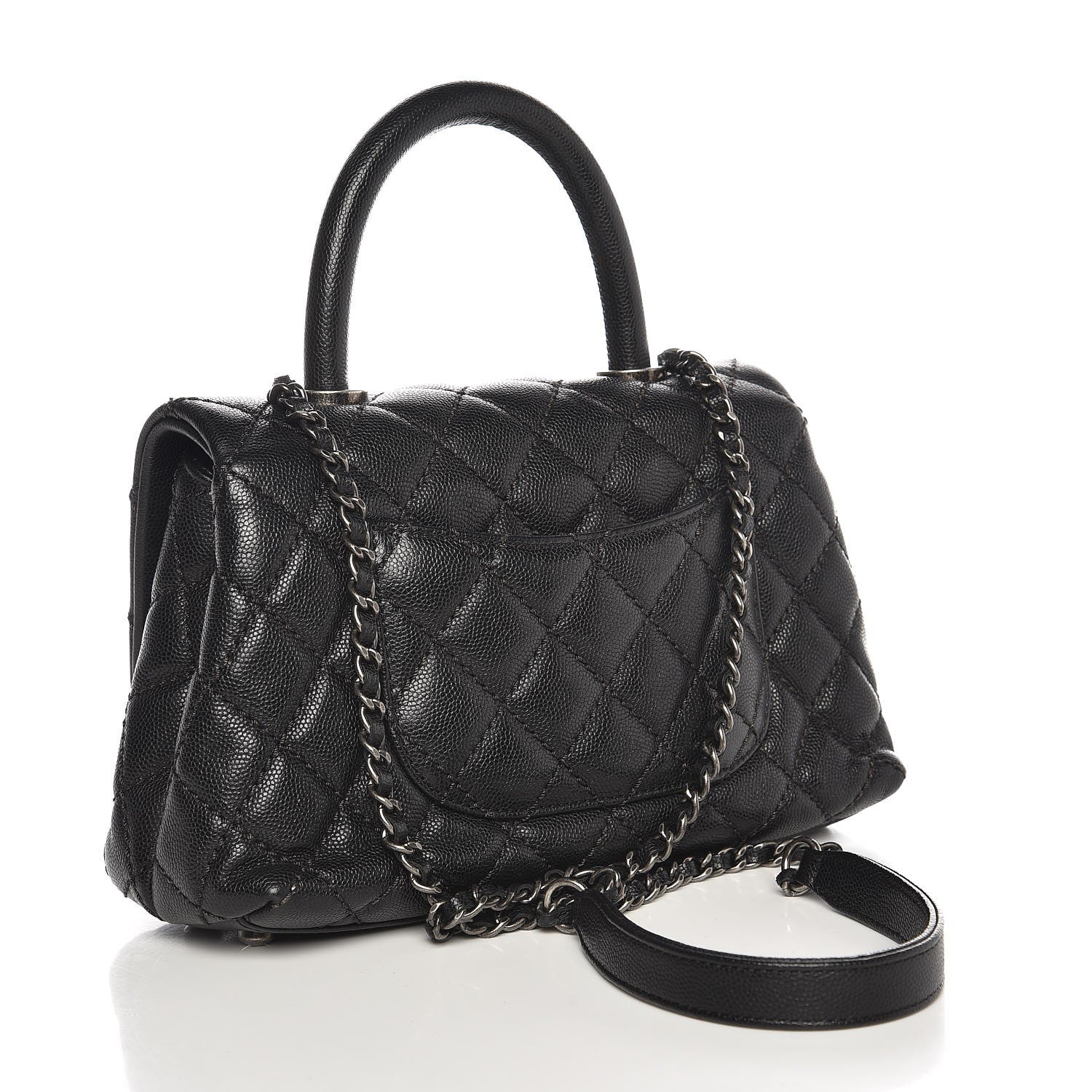 Chanel Caviar Quilted Mini Coco Handle Flap Black 4 of 8