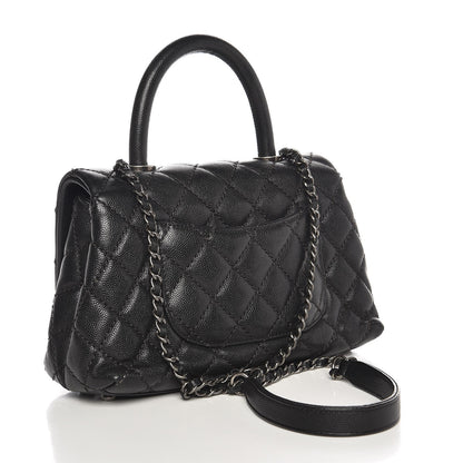 Chanel Caviar Quilted Mini Coco Handle Flap Black 4 of 8