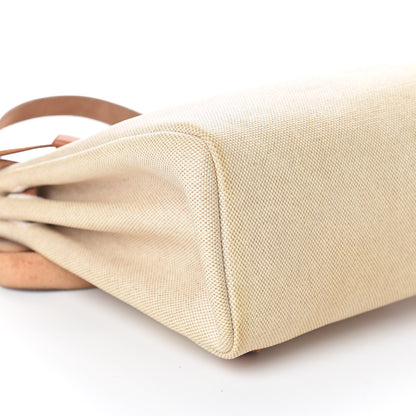Hermes Toile Vache Calfskin Herbag 30 PM Backpack Natural 10 of 13