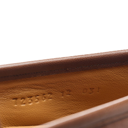 Gucci Mandala Goatskin Mens Horsebit Loafers 12 Brown Sugar 7 of 14