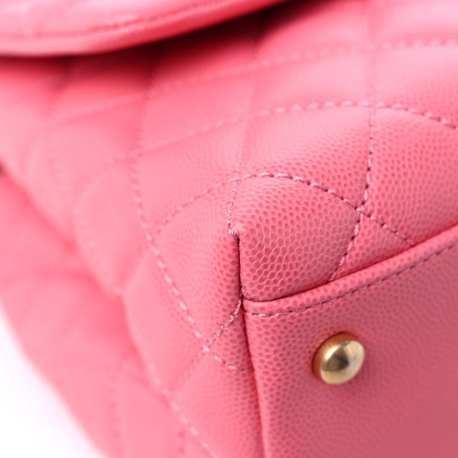 Chanel Caviar Quilted Small Coco Handle Flap Pink 9 of 11