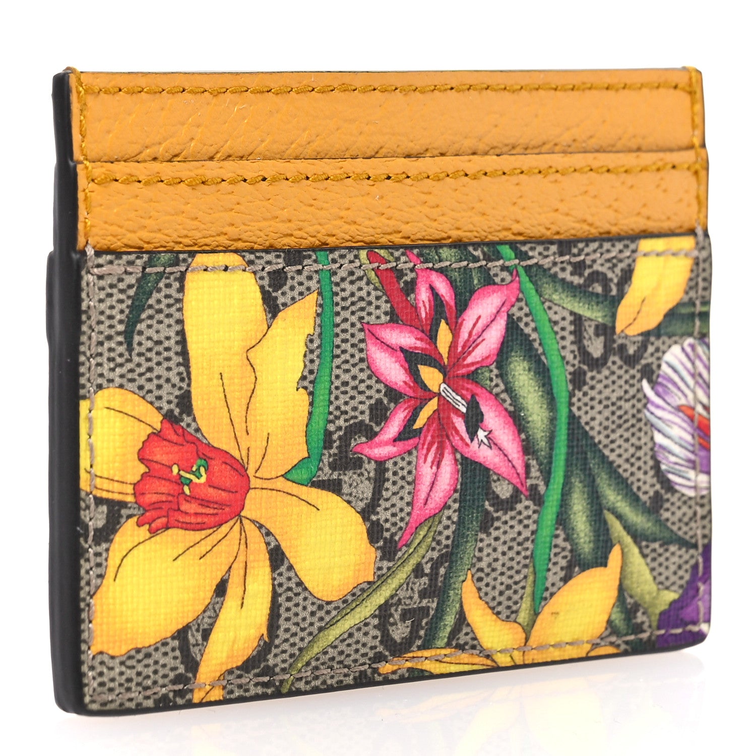 Gucci GG Supreme Monogram Flora Web Ophidia Card Holder Beige Multicolor Crop 3 of 7