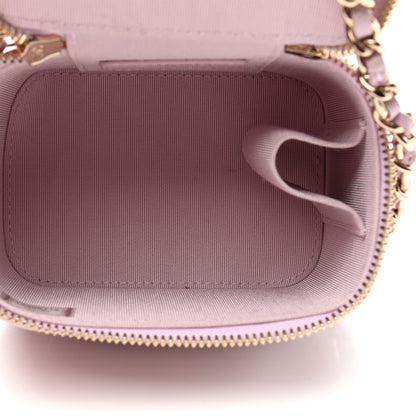 Chanel Caviar Quilted Mini Vanity Case With Chain Light Pink 5 of 9