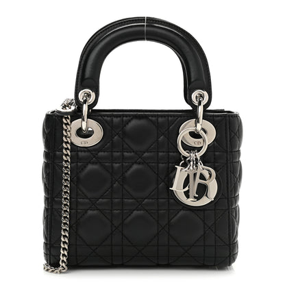 Christian Dior Lambskin Cannage Mini Lady Dior Black 1 of 12