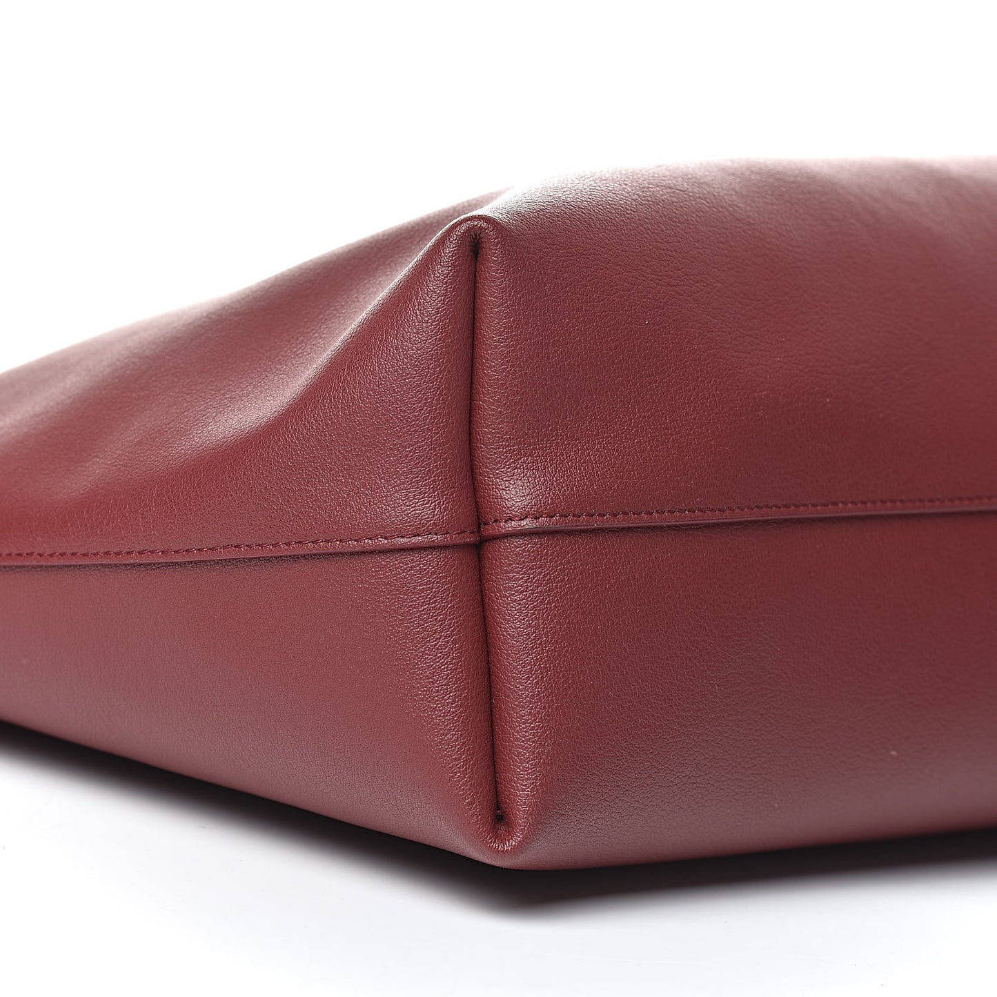 Calfskin Large Shopping Tote Deep Carmin