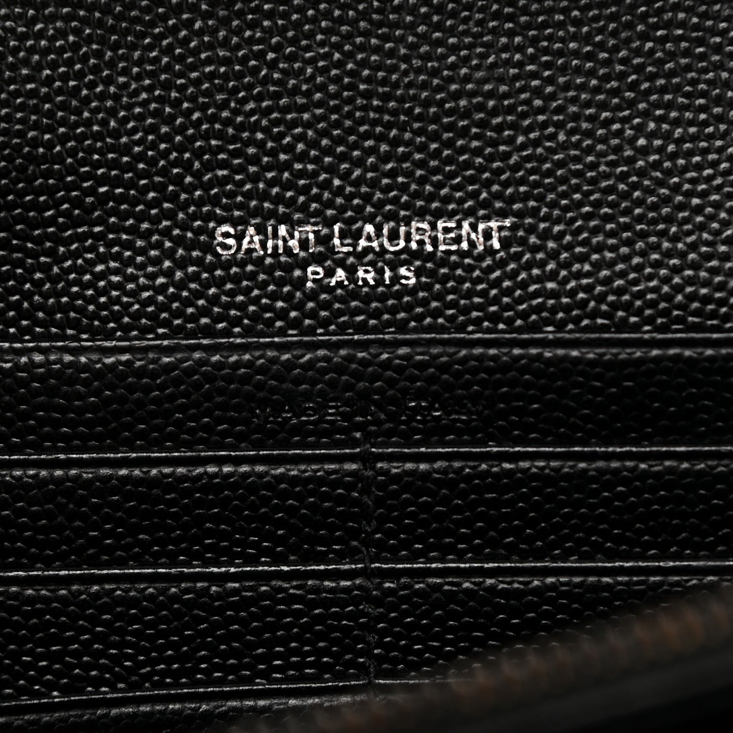 Grain De Poudre Matelasse Chevron Monogram Chain Wallet Black