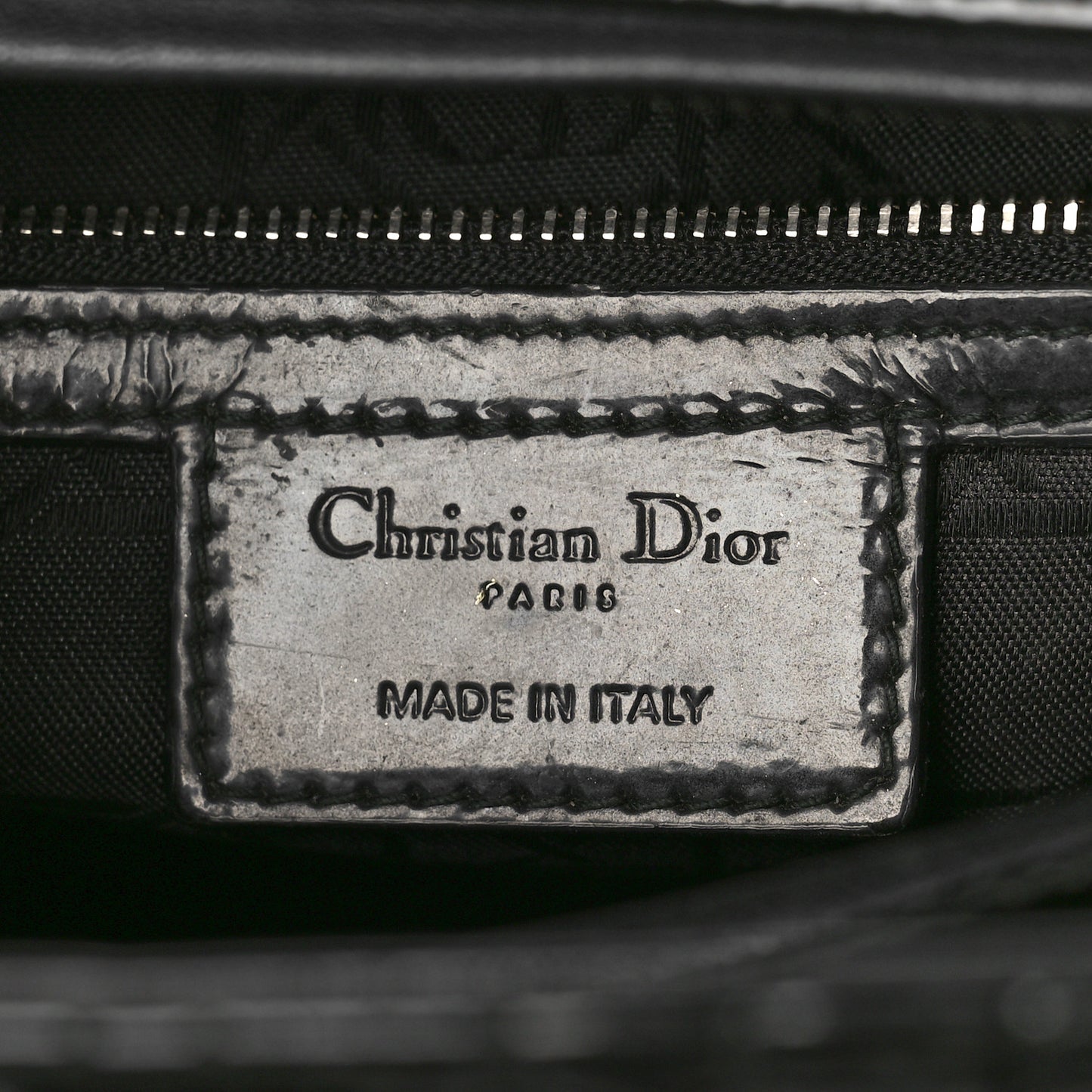 Patent Cannage Large Lady Dior Black