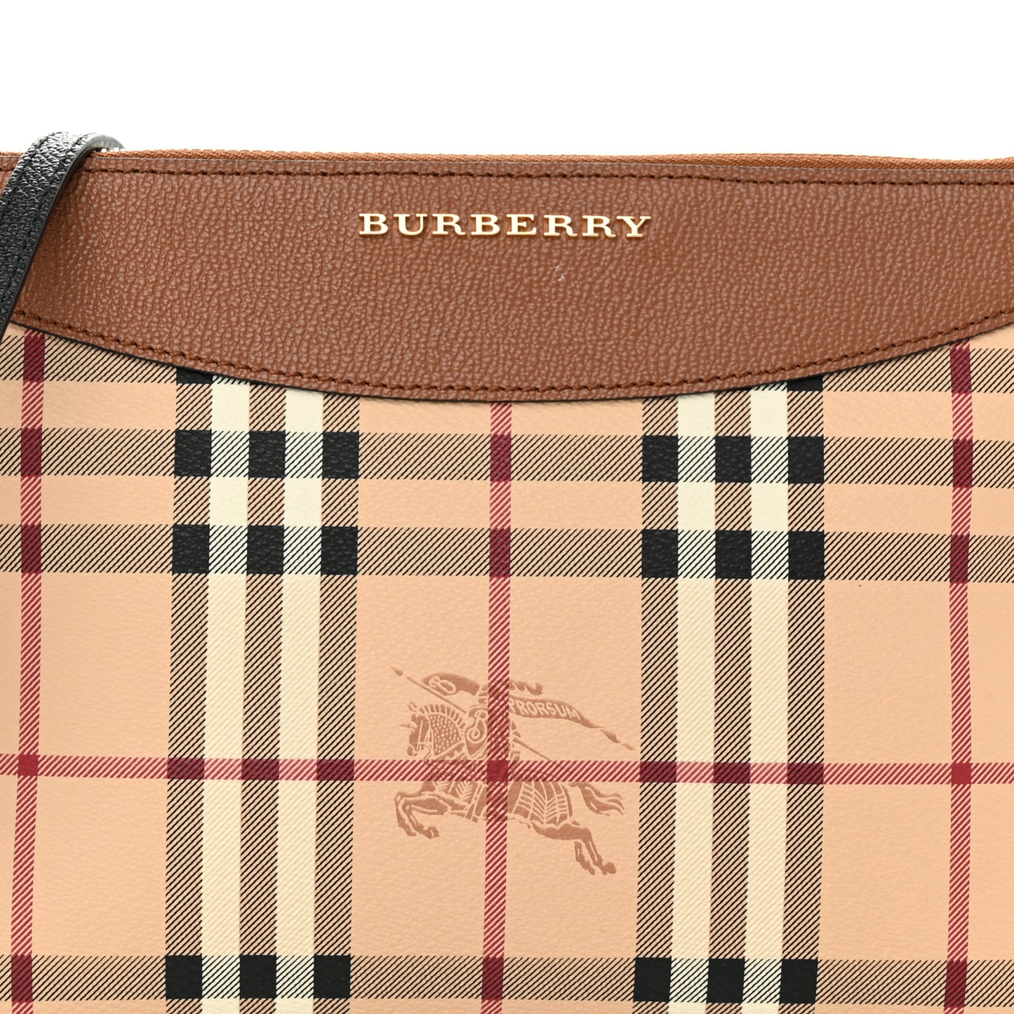Haymarket Check Peyton Crossbody Clutch Bag Toffee