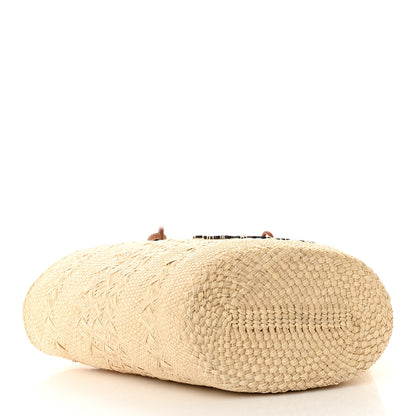 Loewe Iraca Palm Calfskin Medium Anagram Basket Bag Natural Tan 4 of 10
