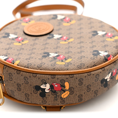 Gucci X DISNEY Mini Vintage GG Supreme Monogram Mickey Mouse Round Backpack Beige Vintage Sun Oil 9 of 10