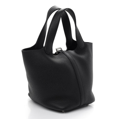 Hermes Taurillon Clemence Picotin Lock 18 PM Black 3 of 8