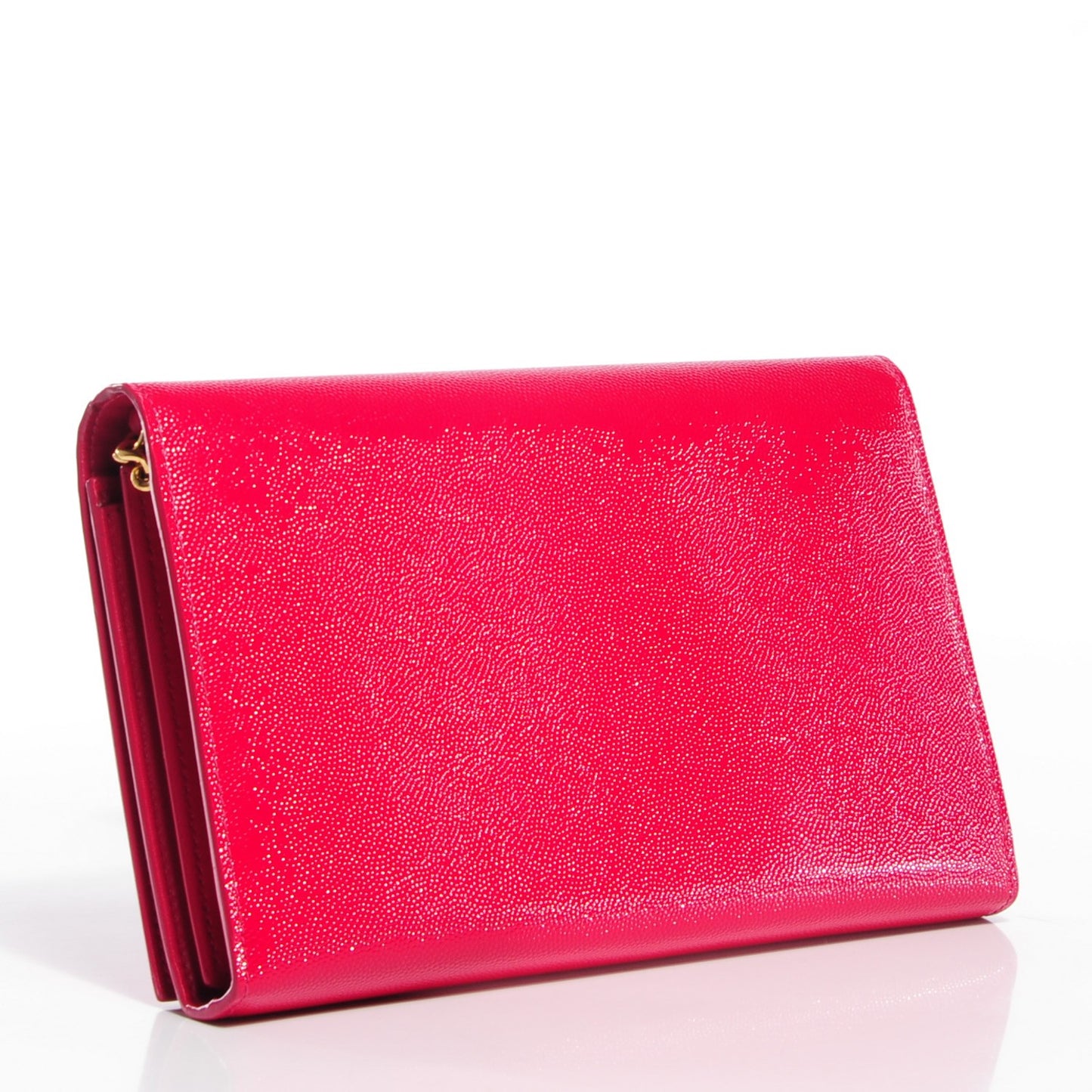 Grain De Poudre Classic Letters Chain Wallet Fuchsia