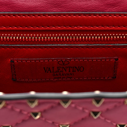 Valentino Garavani Nappa Rockstud Spike Wallet On Chain Disco Pink 6 of 9