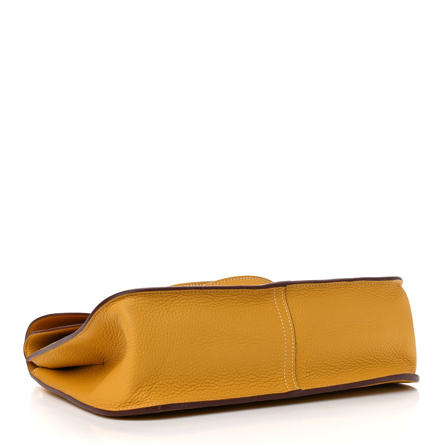 Hermes Taurillon Clemence Halzan 31 Jaune Ambre 5 of 10