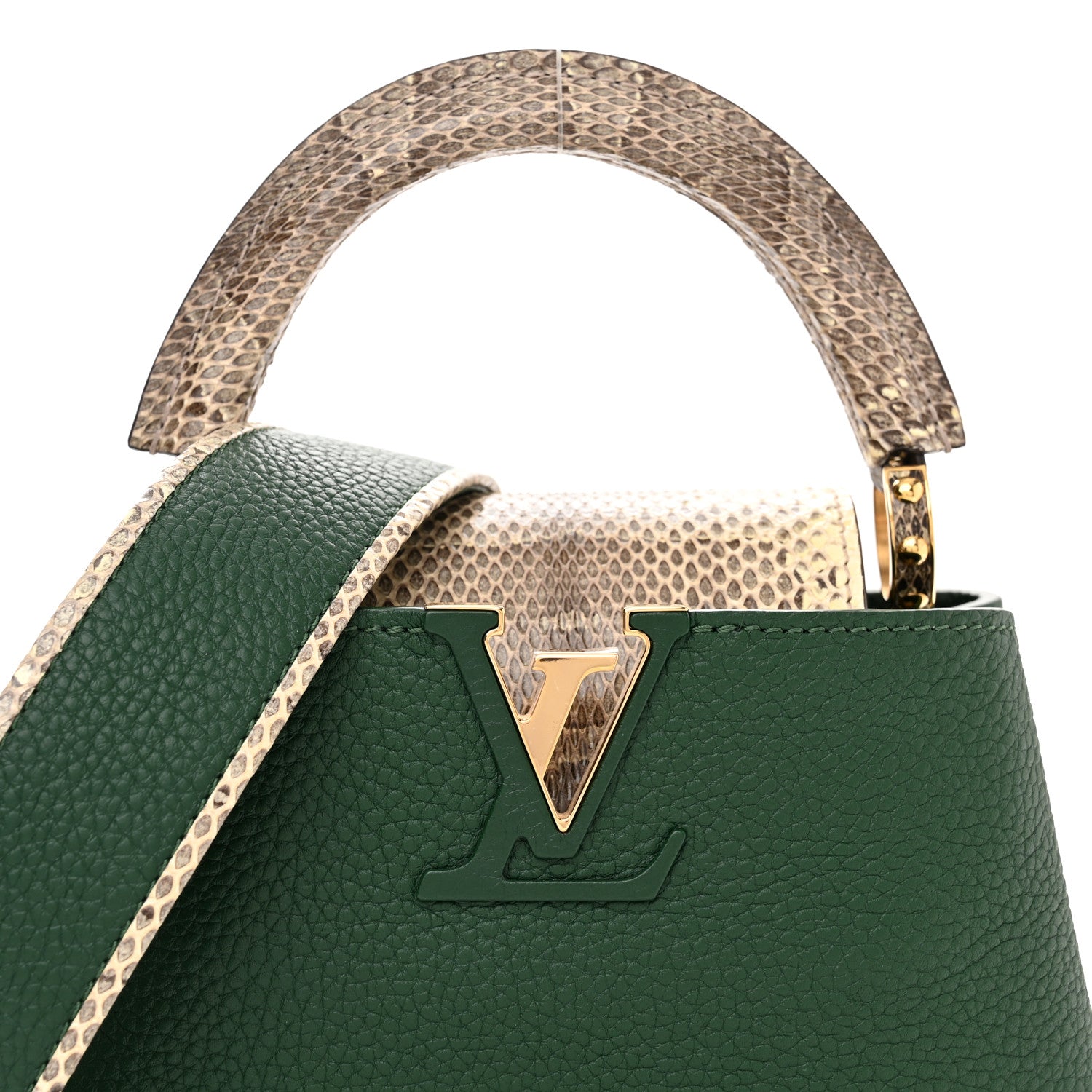 Louis Vuitton Taurillon Ayers Mini Capucines Emeraude 7 of 9