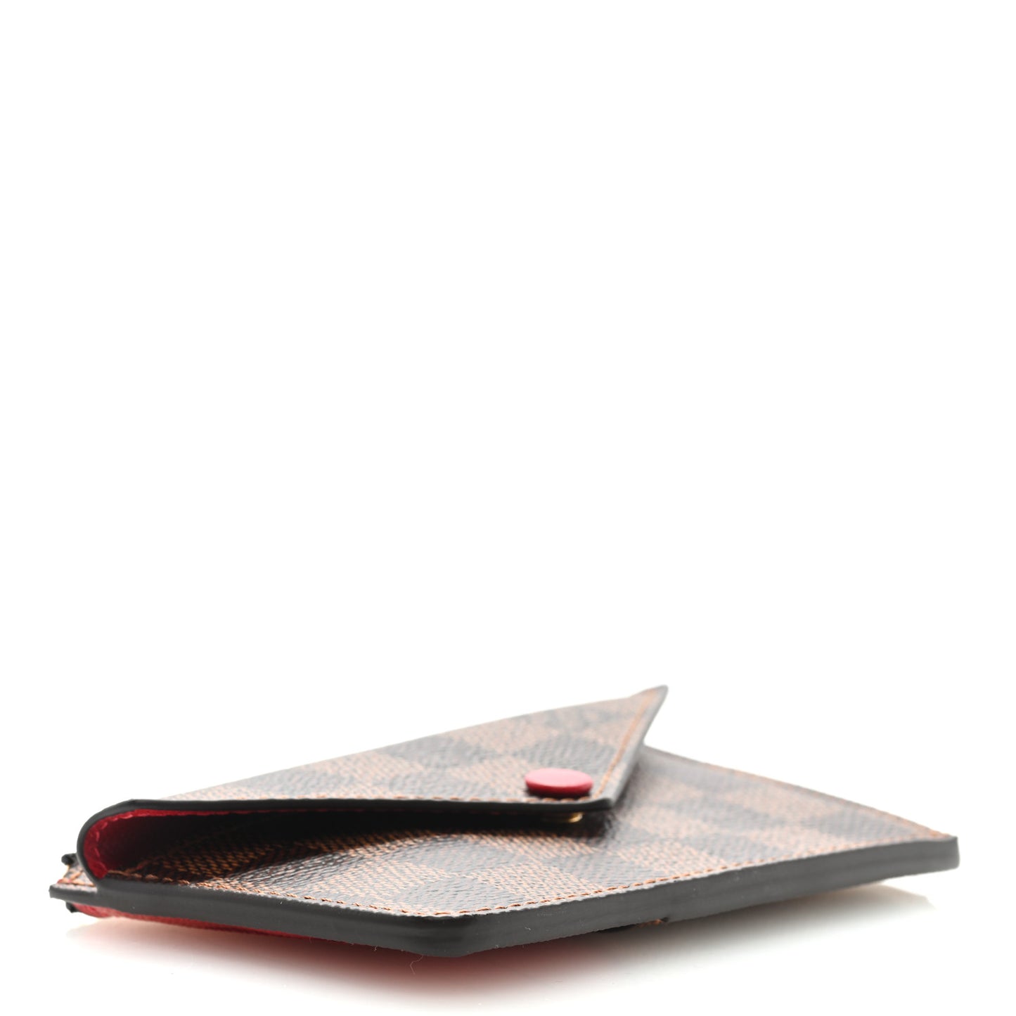Damier Ebene Recto Verso Card Holder Red