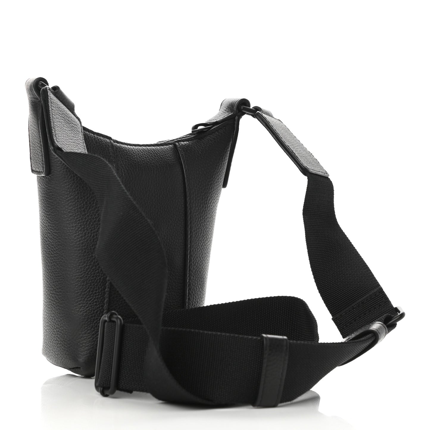 Calfskin Hourglass Phone Holder Bag Black