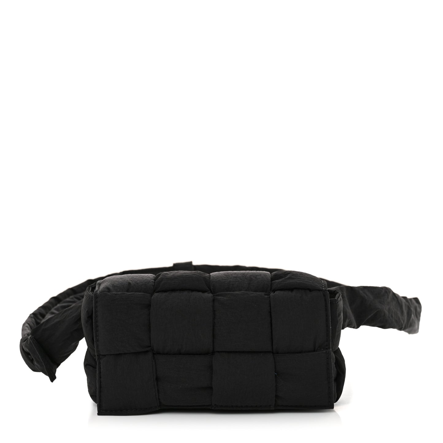 Nylon Intrecciato Padded Tech Mini Cassette Belt Bag Black