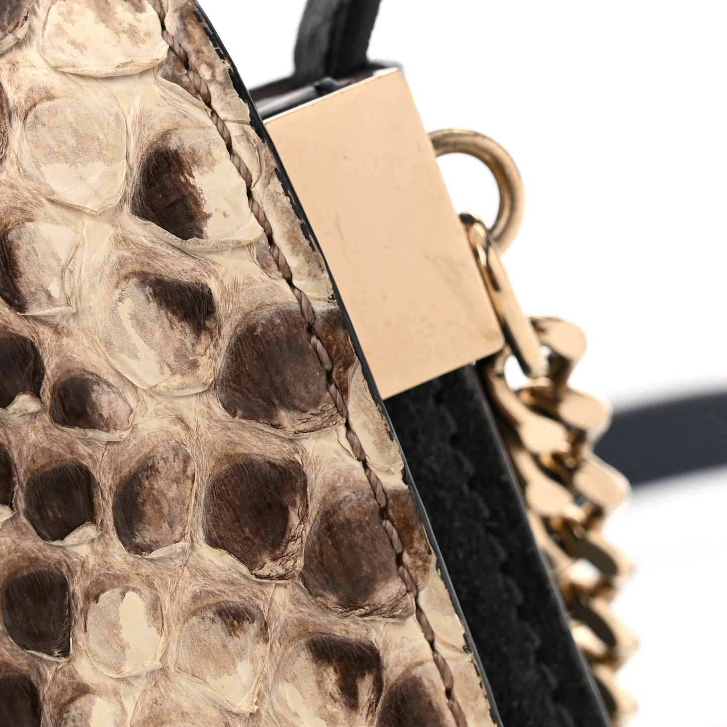 Snakeskin Calfskin Small Faye Shoulder Bag Blue