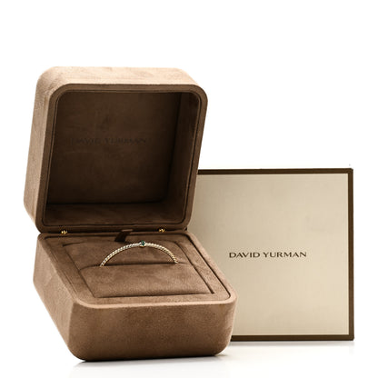 David Yurman 18K Yellow Gold Emerald 3mm Cablespira Single Station Bracelet 5 of 5