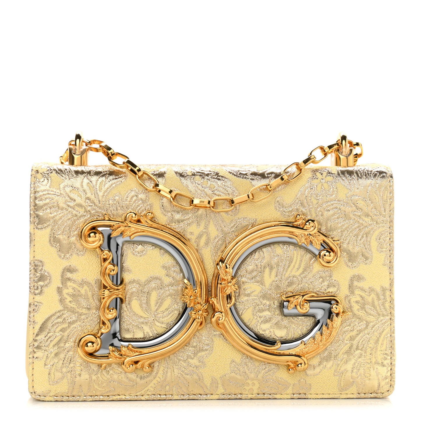 Brocade DG Girls Shoulder Bag Gold