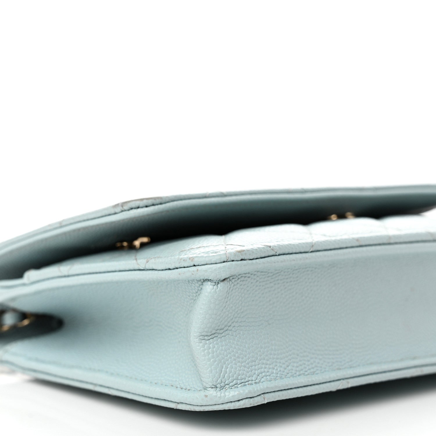 Chanel Caviar Quilted Wallet On Chain WOC Light Blue 10 of 18