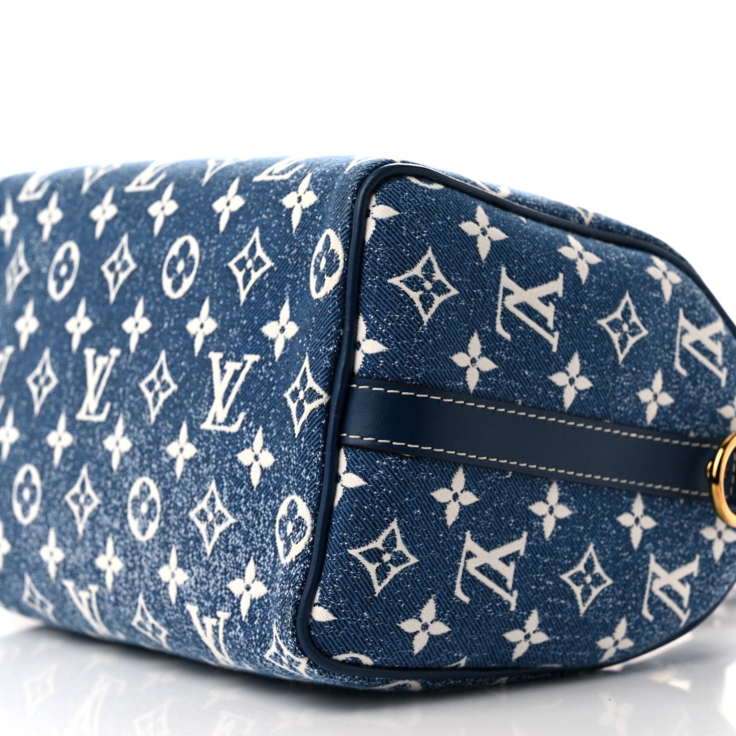 Louis Vuitton Monogram Jacquard Denim Speedy Bandouliere 25 Bleu 9 of 9