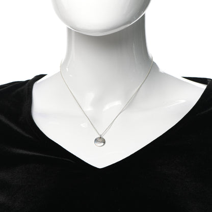 Tiffany Sterling Silver Letter D Round Pendant Necklace 2 of 5