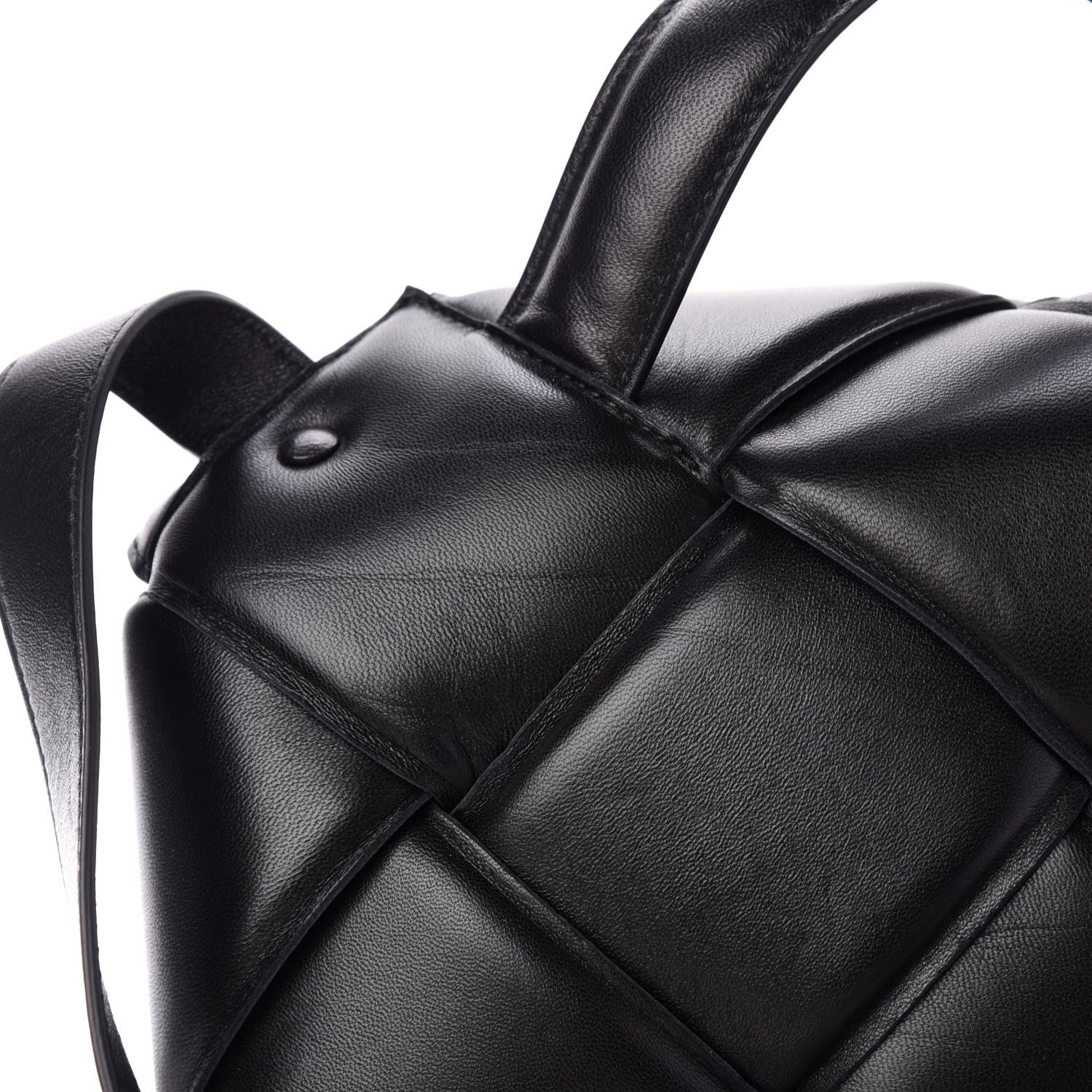 Bottega Veneta Nappa Intreccio Padded Top Handle Shoulder Bag Black 9 of 11