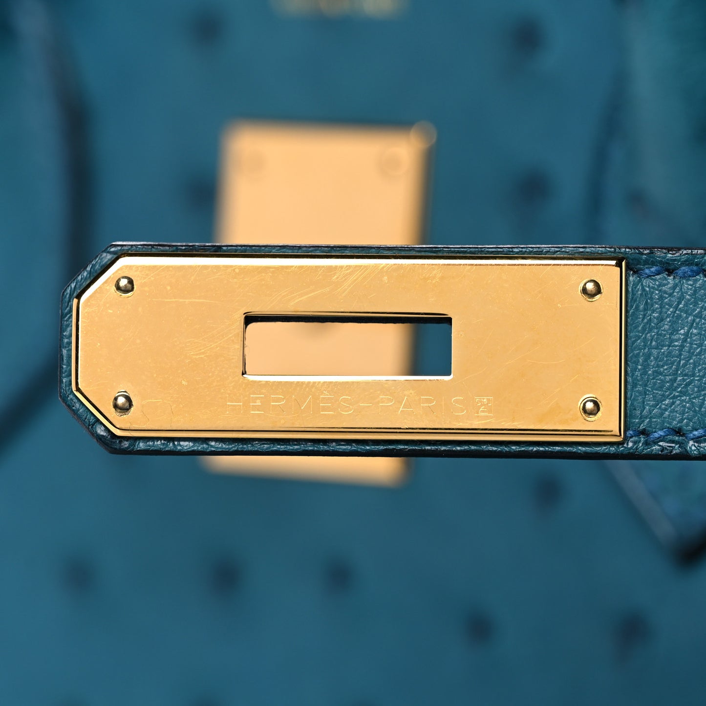 Ostrich Birkin 30 Cobalt