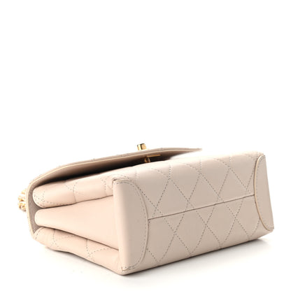 Chanel Lambskin Quilted Mini Trendy Spirit Top Handle Flap Light Pink 4 of 17