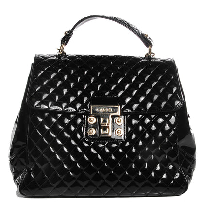 Chanel Glazed Calfskin Quilted Large Mademoiselle Flap Black 1 of 8